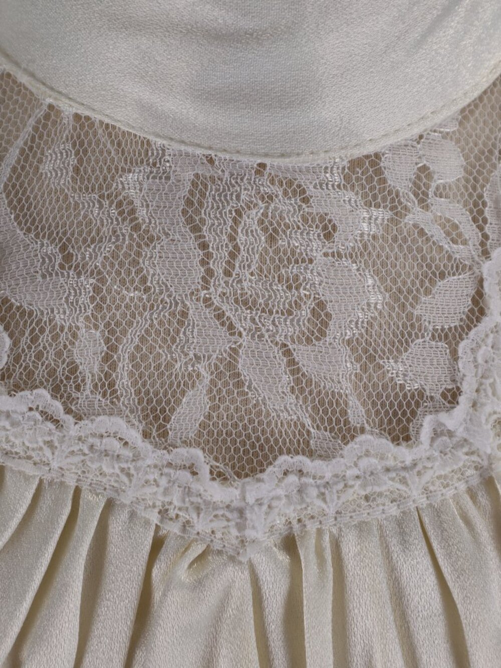 ❄️ Vintage Gunne Sax by Jessica McClintock NWOT White Satin Lace Pearl Blouse - Picture 5 of 11